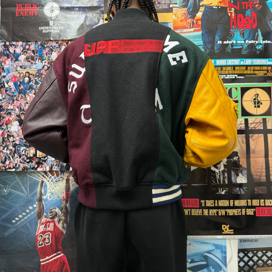 SUPREME MM6 MAISON MARGIELA SS24 SPLIT VARSITY JACKET