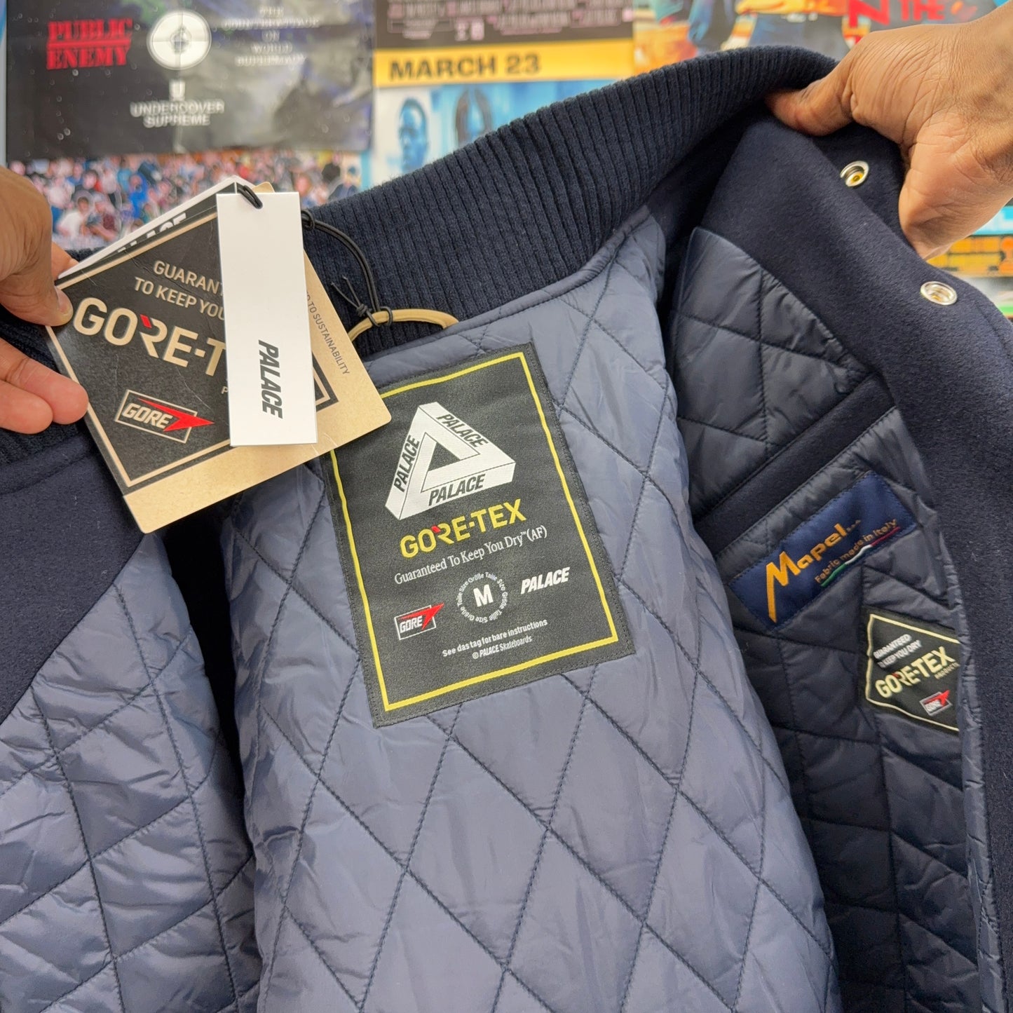 PALACE FW23 GORETEX GOING FURTHER VARSITY JACKET