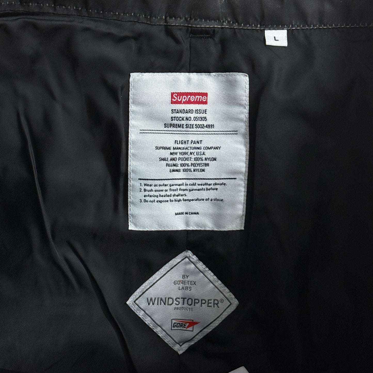 SUPREME FW24 WASHED FLIGHT SATIN CARGO PANT