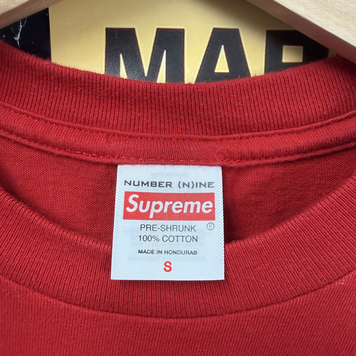 SUPREME NUMBER NINE FW25 MANSON RED TEE