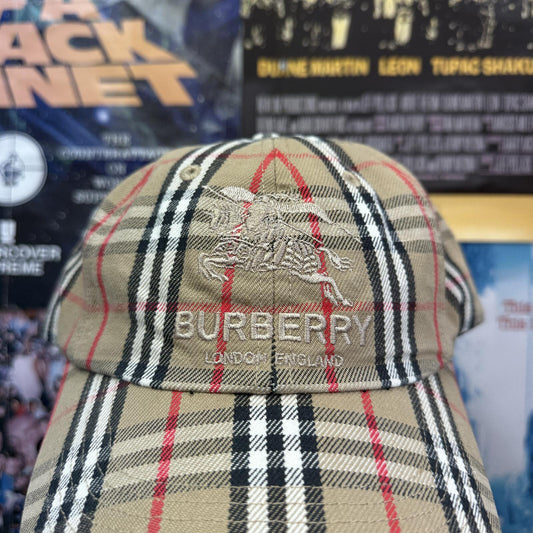 SUPREME BURBERRY SS22 DENIM 6 PANEL BEIGE CAP