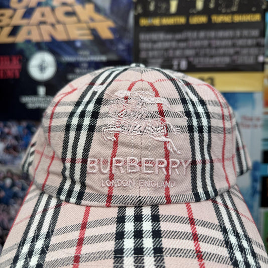 SUPREME BURBERRY SS22 DENIM 6 PANEL PINK CAP