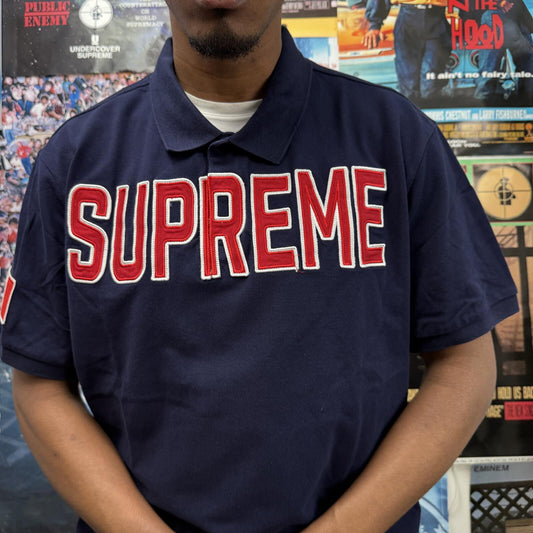 SUPREME FW25 TWILL APPLIQUE POLO