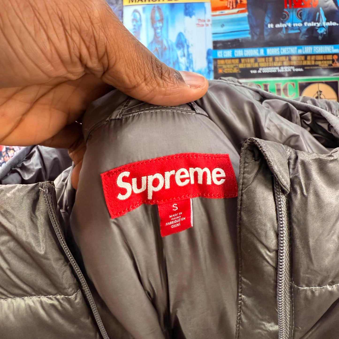 SUPREME FW25 MICRO DOWN HALF ZIP HOODED PULLOVER