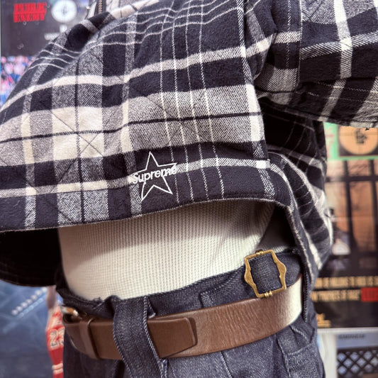 SUPREME FW24 QUILTED FLANNEL ZIP UP SHIRT