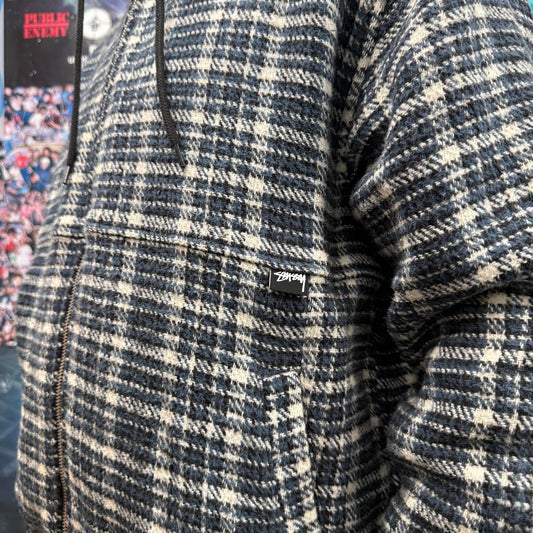 STUSSY PLAID FLANNEL WORK JACKET