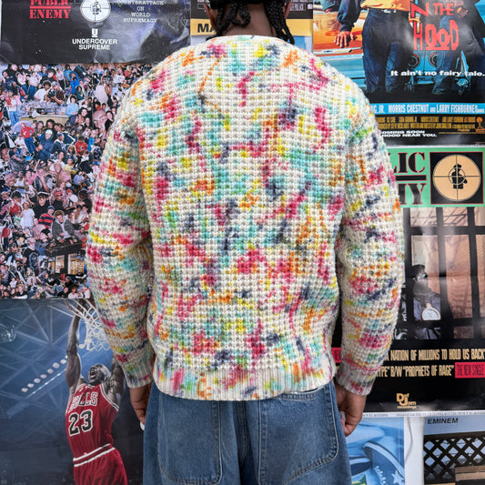SUPREME FW21 TIE DYE WAFFLE KNIT CARDIGAN