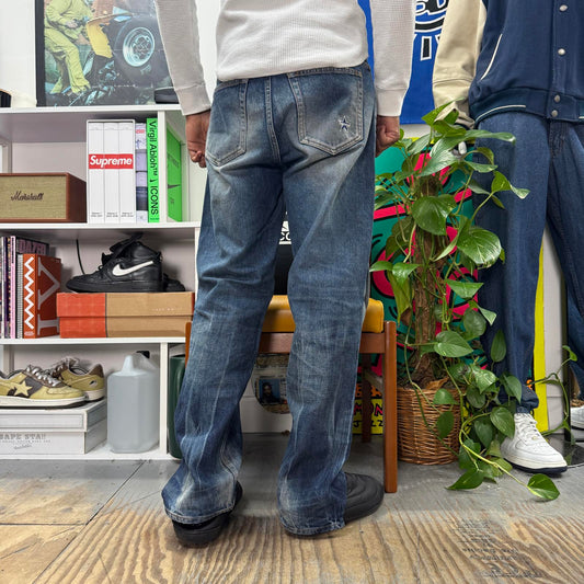 SUPREME FW23 DISTRESSED LOOSE FIT SELVEDGE JEANS