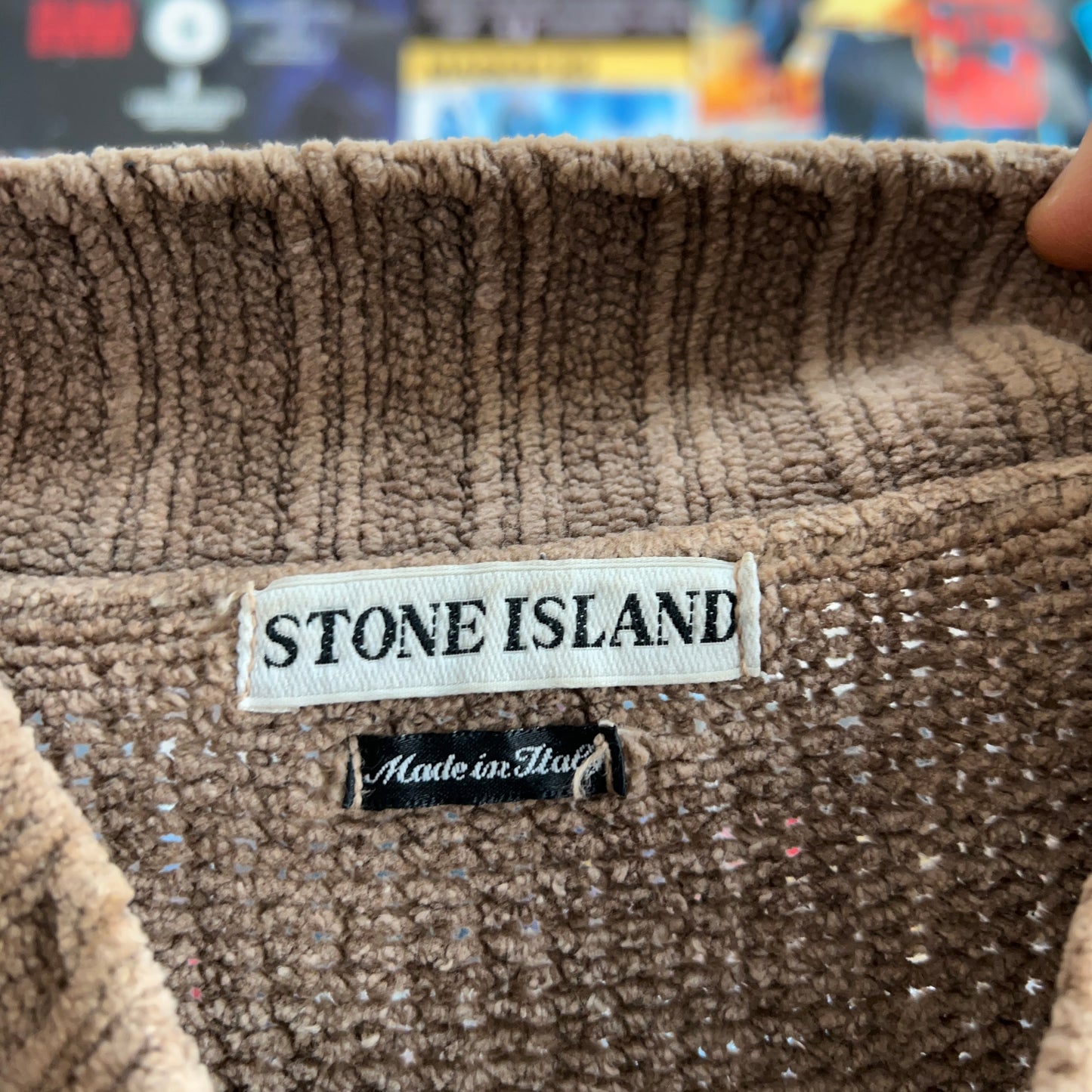 STONE ISLAND 90s CHENILE MOCK NECK THICK JUMPER