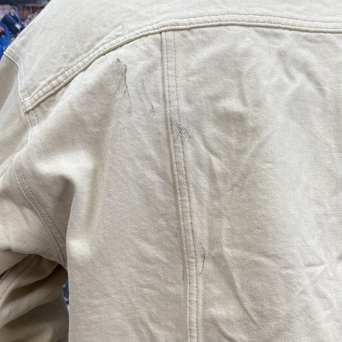 SUPREME MARITHE FRANCOIS GIRBAUD SS25 BEIGE DENIM TRUCKER JACKET
