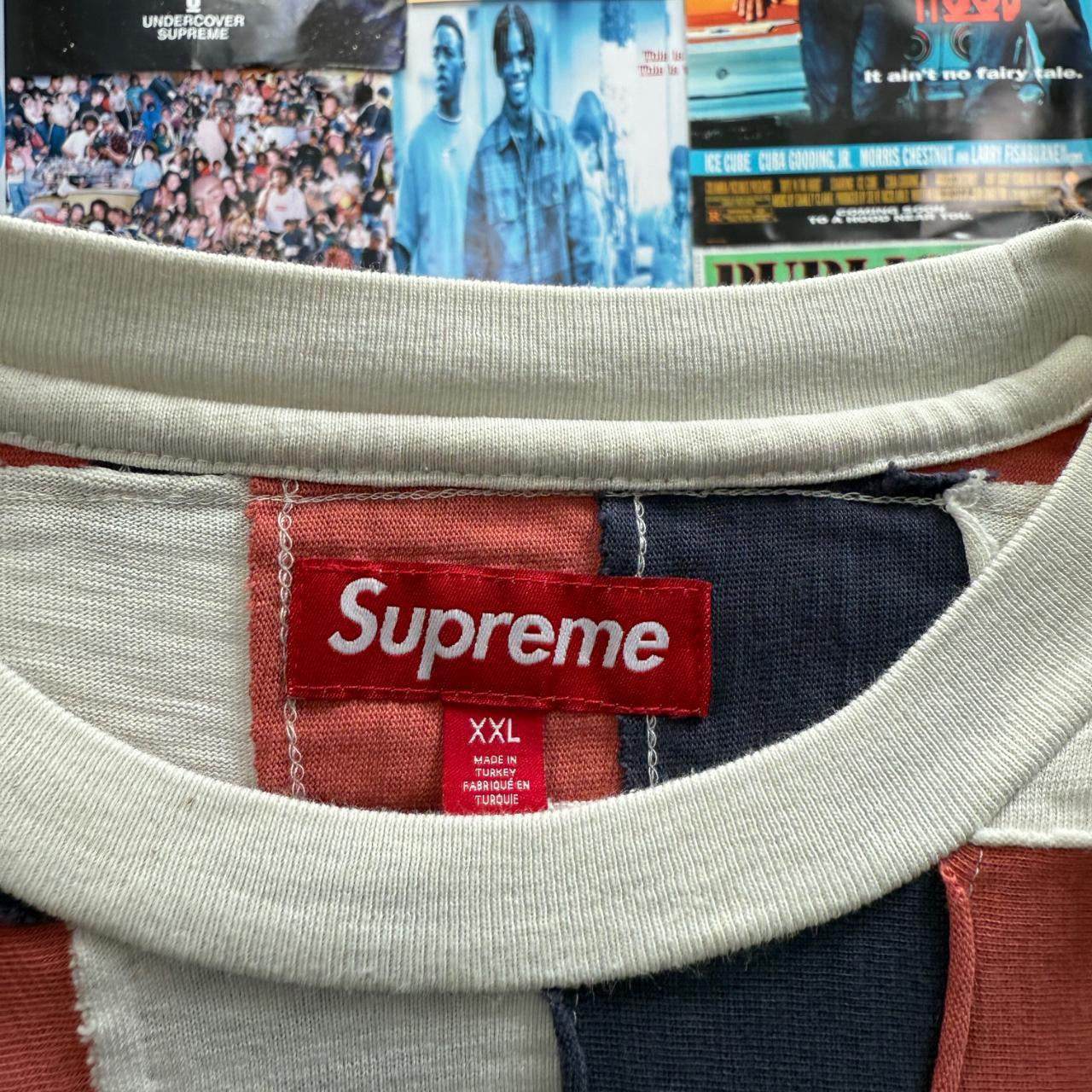 SUPREME FW24 PATCHWORK YOKE FOOTBALL TOP