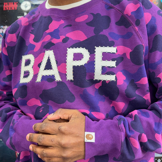 BAPE RHINESTONE CAMO CREWNECK
