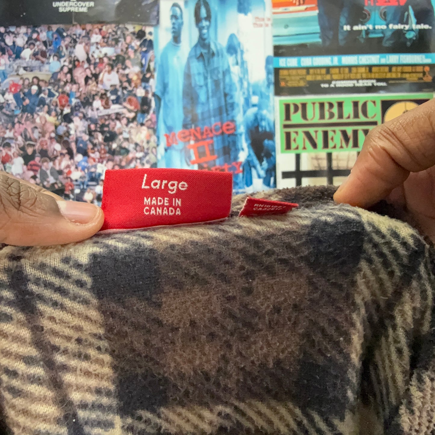 SUPREME EARLY 2000s CHECK FLEECE TOP