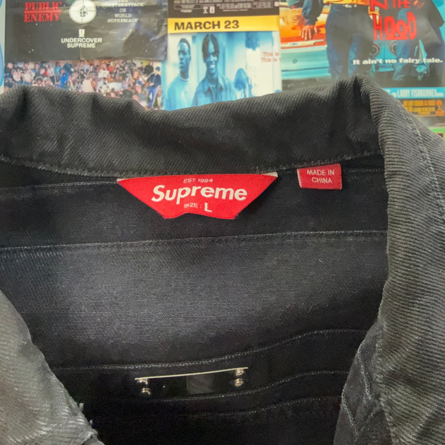 SUPREME FW22 LAYERED DENIM TRUCKER JACKET