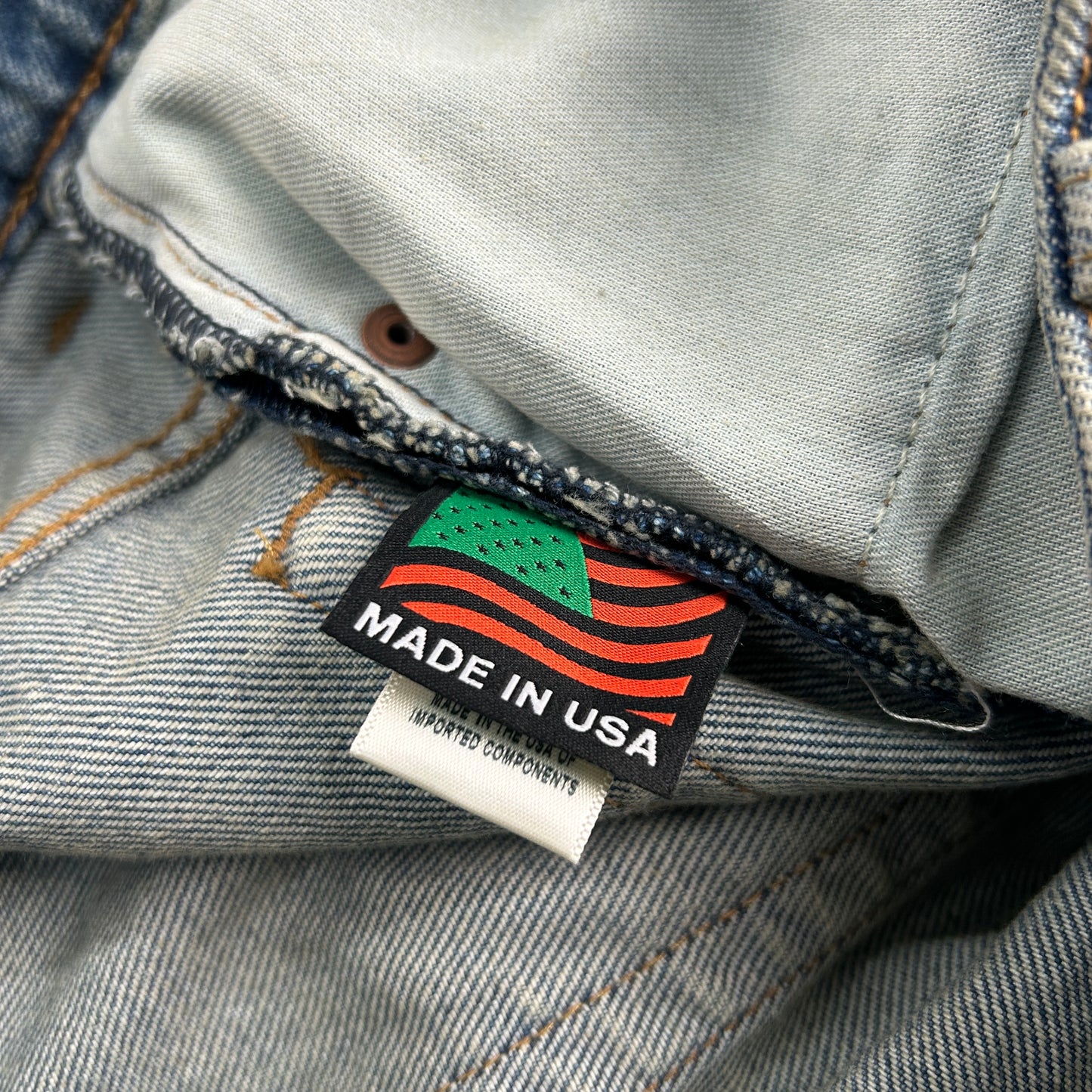 DENIM TEARS X LEVI FW23 WREATH LIGHT WASH JEAN SHORTS