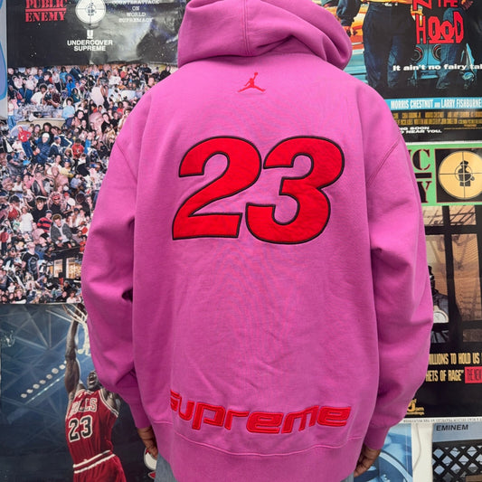 SUPREME SS26 PINK JORDAN ZIP UP HOODIE