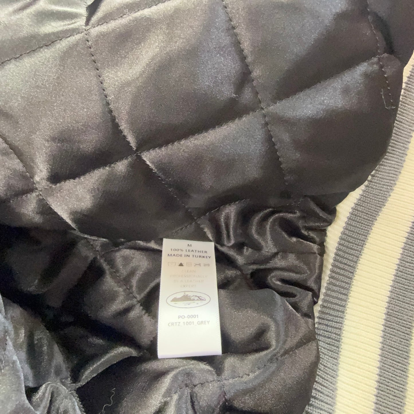 CORTEIZ GREY SKYDIVE LEATHER JACKET