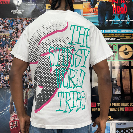 STUSSY 2000s I.S.T WHITE TEE
