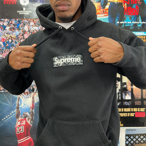 SUPREME BLACK BANDANA BOX LOGO HOODIE