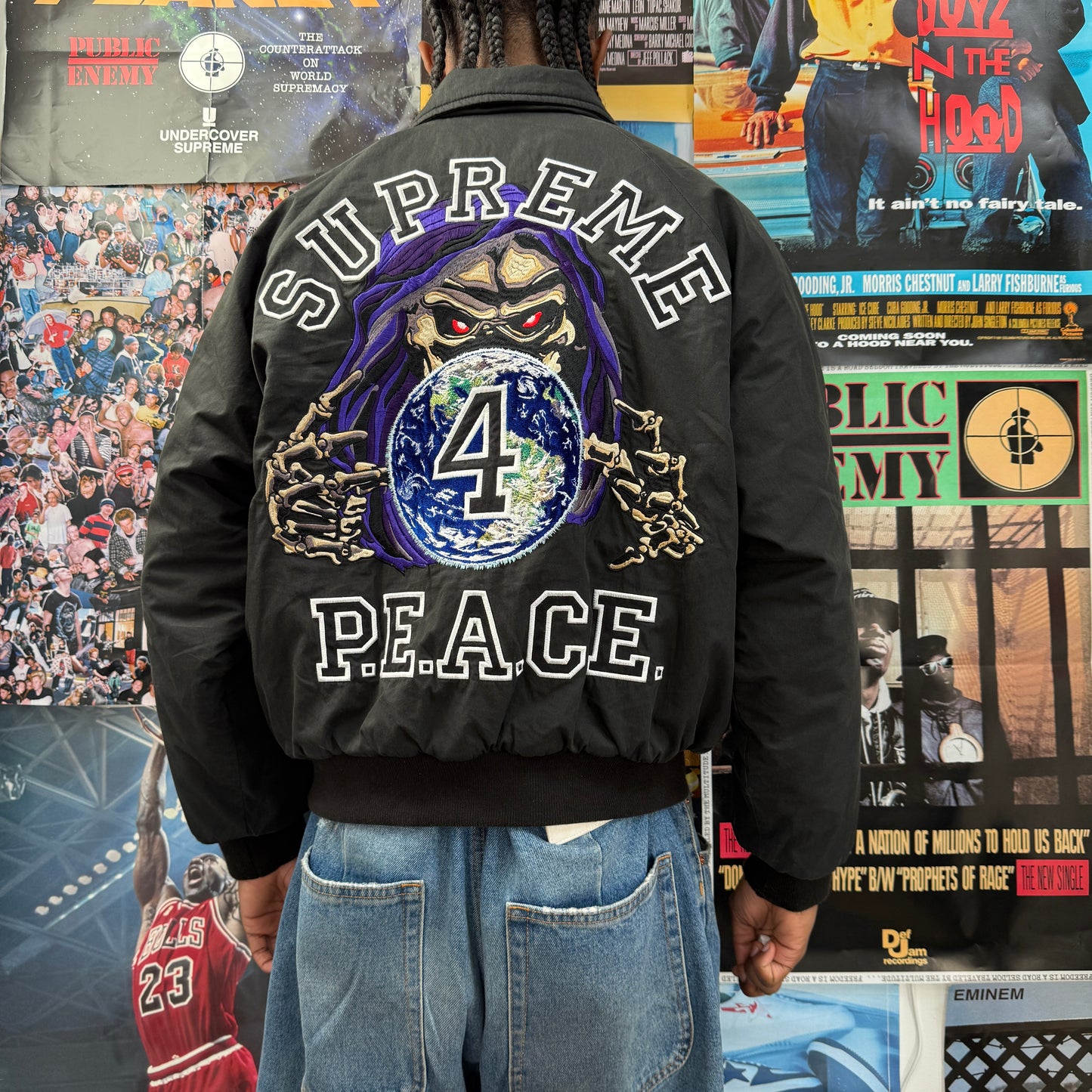 SUPREME FW23 PEACE EMBROIDERED WORK JACKET