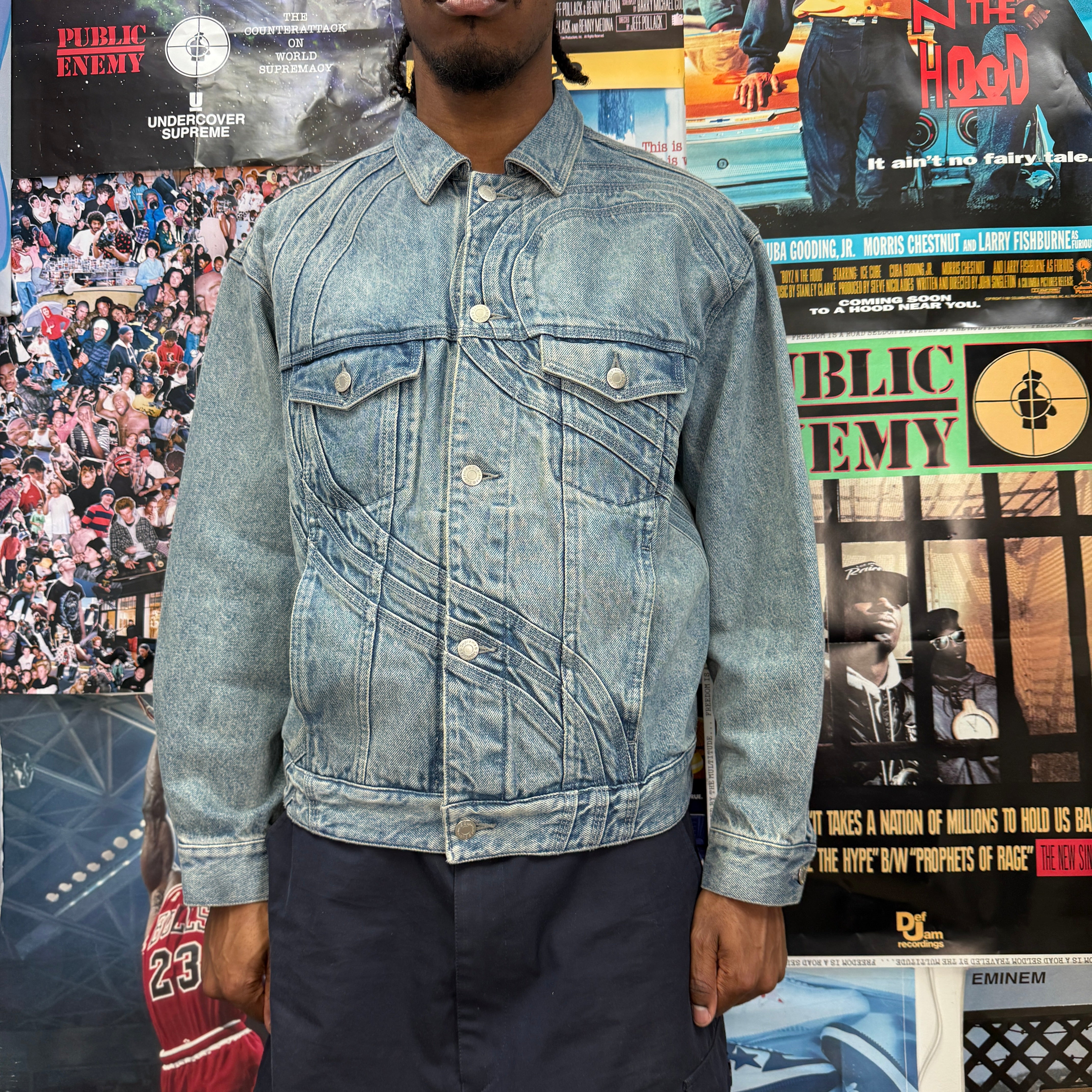SUPREME S LOGO DENIM JACKET