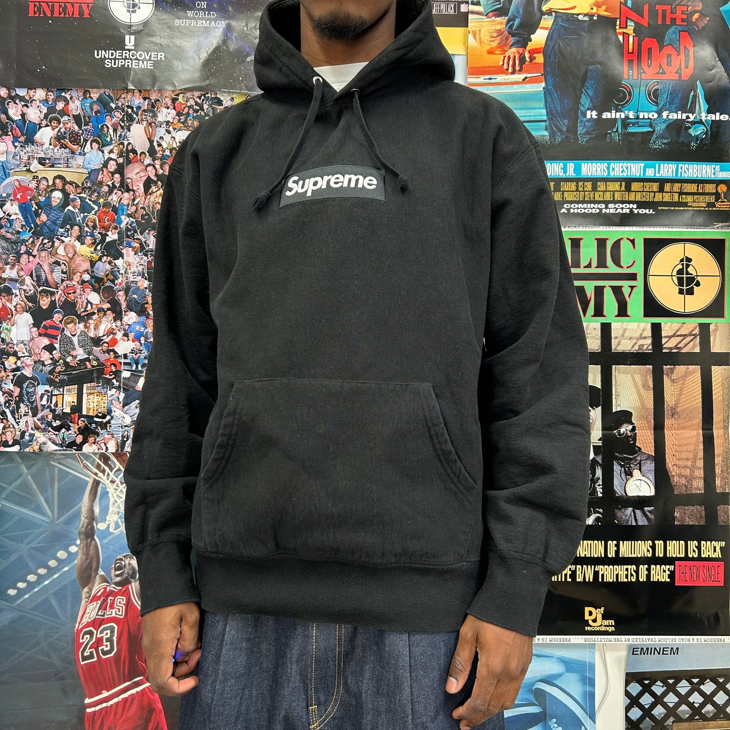 SUPREME FW21 BLACK BOX LOGO HOODIE