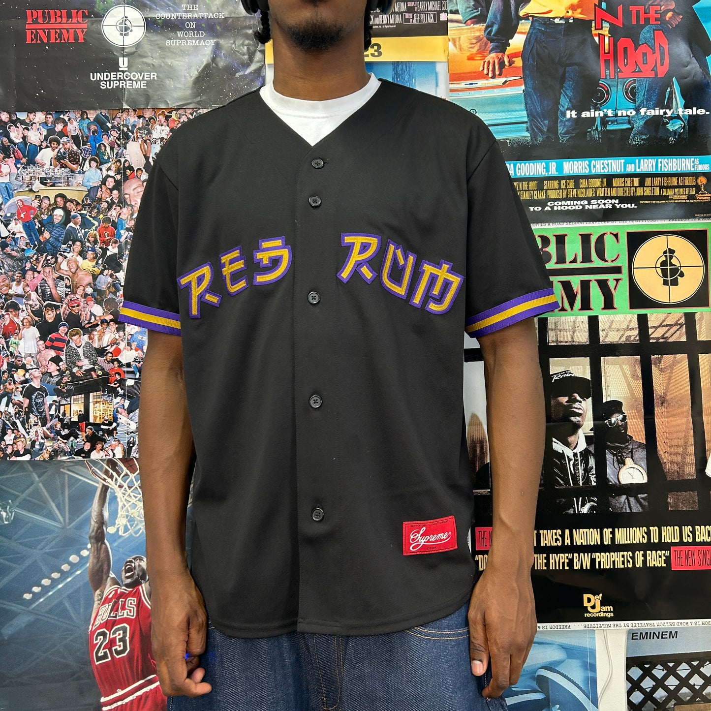 SUPREME SS19 RED RUM BASEBALL JERSEY