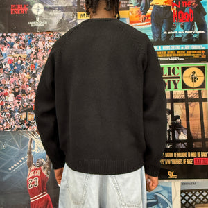 SUPREME BLACK KNIT JUMPER
