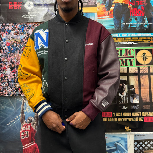 SUPREME MM6 MAISON MARGIELA SS24 SPLIT VARSITY JACKET