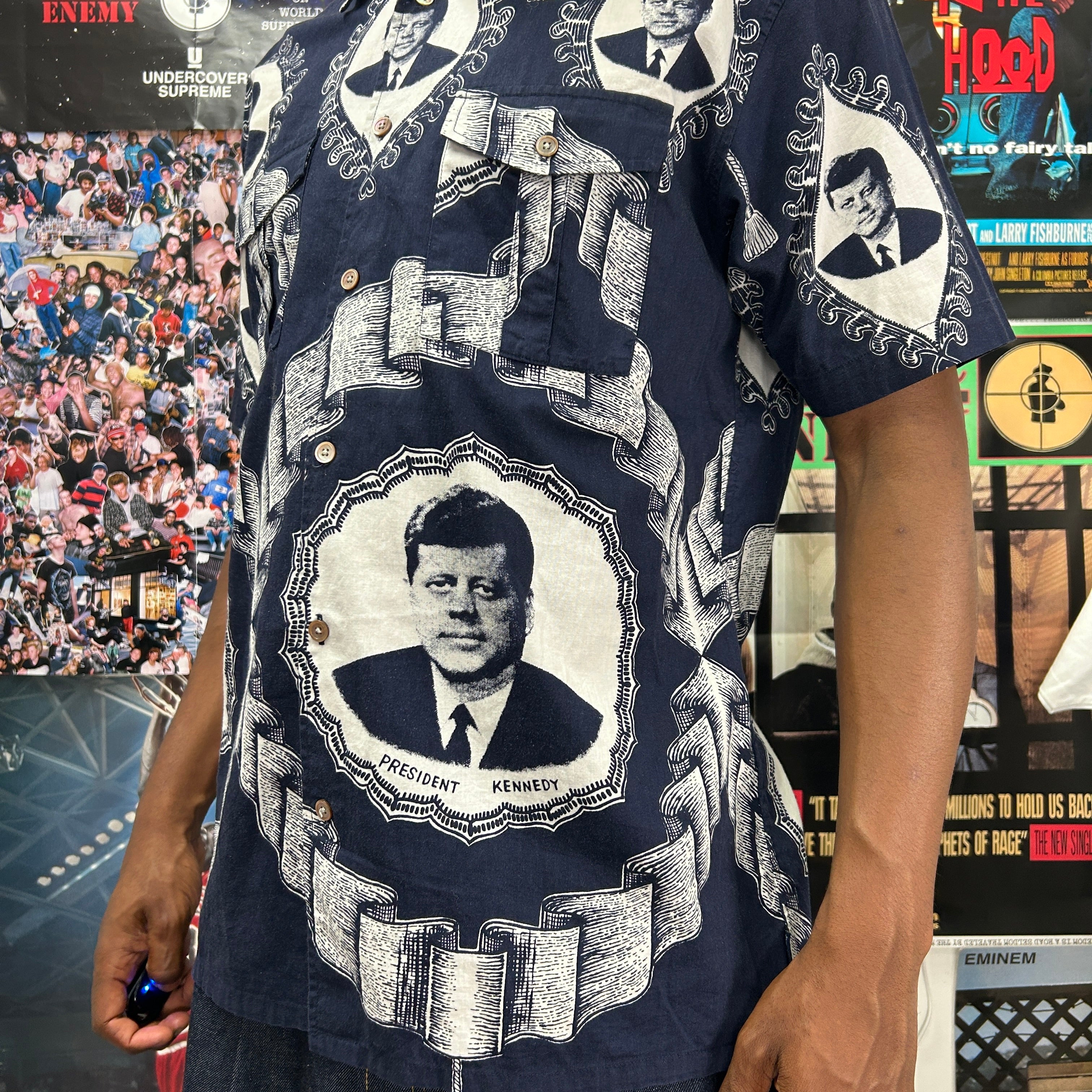 Jfk supreme shirt on sale