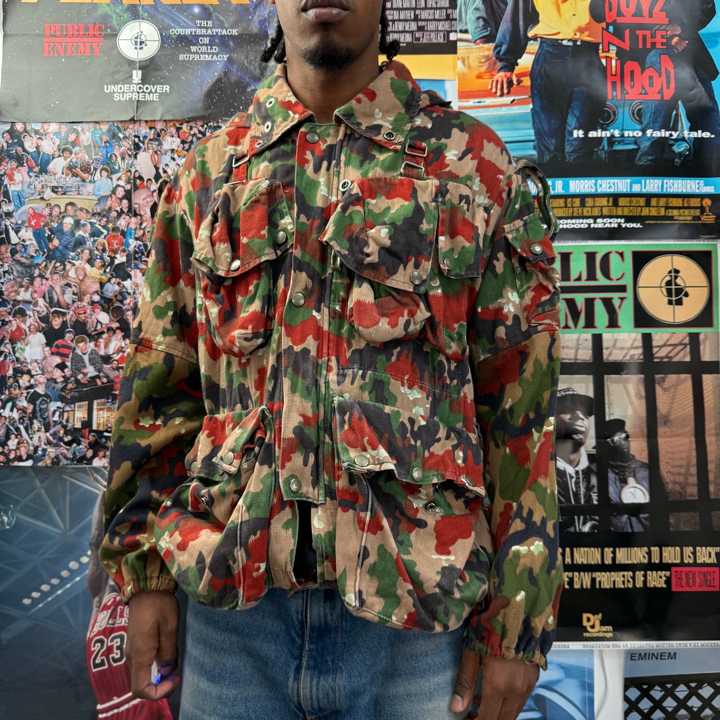 SWISS CAMO VINTAGE ARMY JACKET