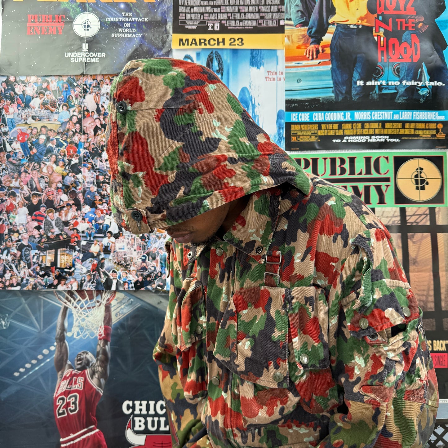 SWISS CAMO VINTAGE ARMY JACKET