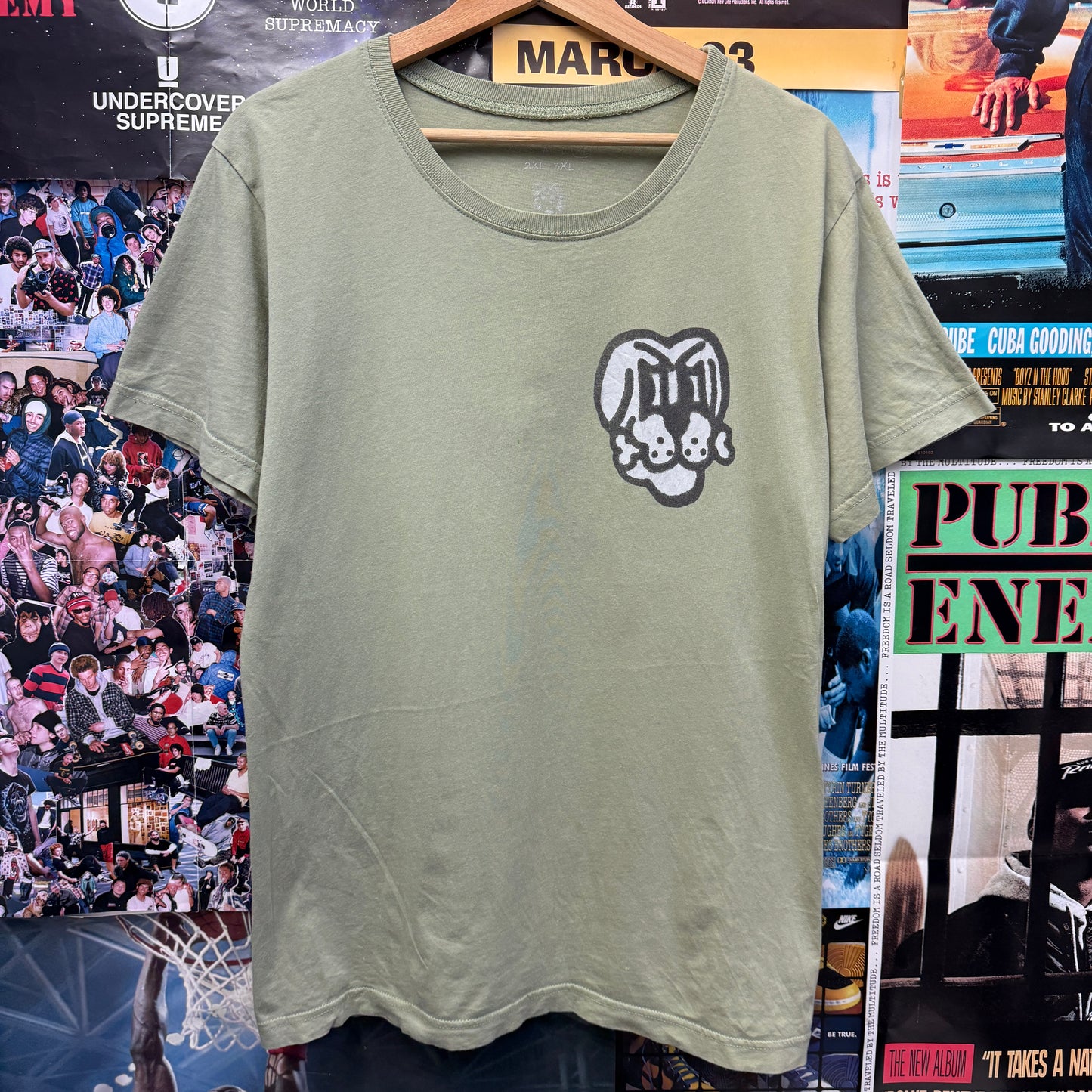 CHITO DOG GRAFITTI GREEN TEE