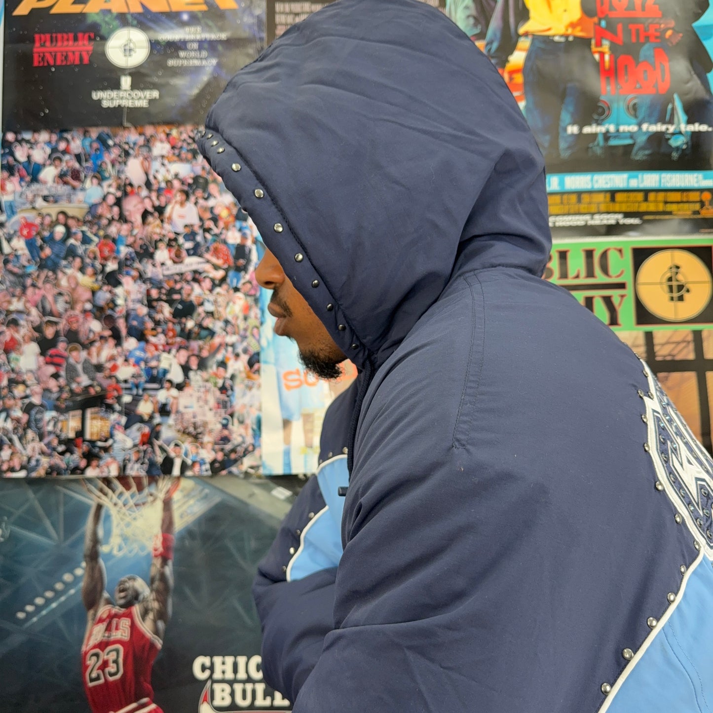 SUPREME SS25 STUDDED STADIUM JACKET