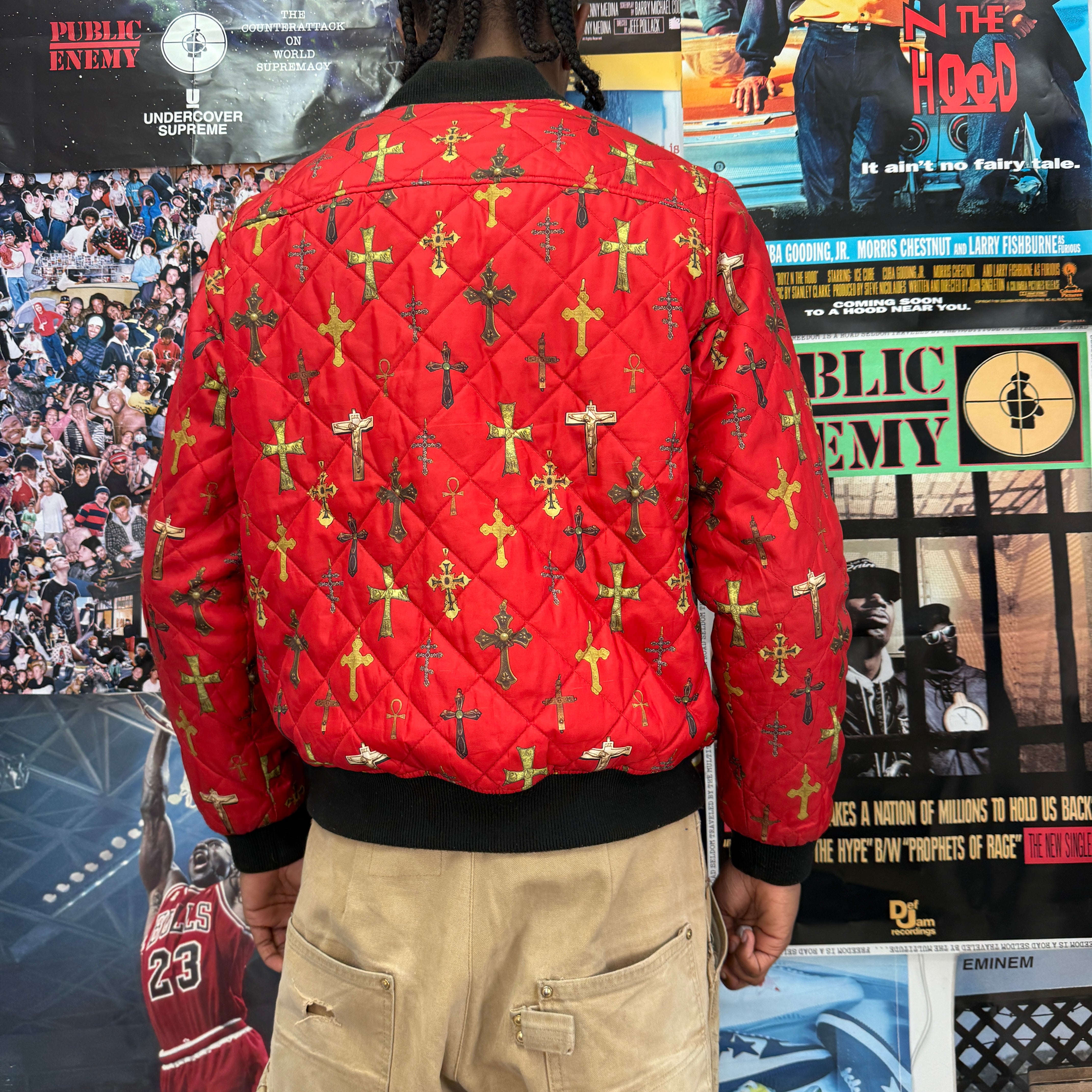 SUPREME SS13 REVERSIBLE CROSSES BOMBER JACKET – Bythepeace SUPREME SS13 REVERSIBLE CROSSES BOMBER JACKET – Bythepeace