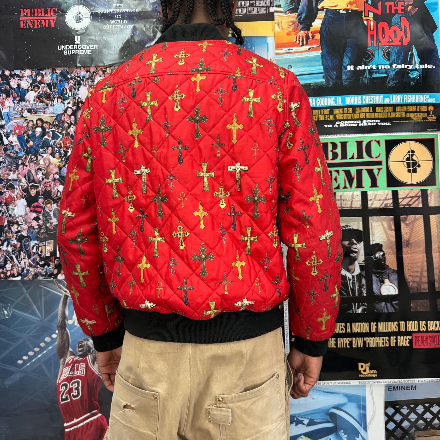 SUPREME SS13 REVERSIBLE CROSSES BOMBER JACKET