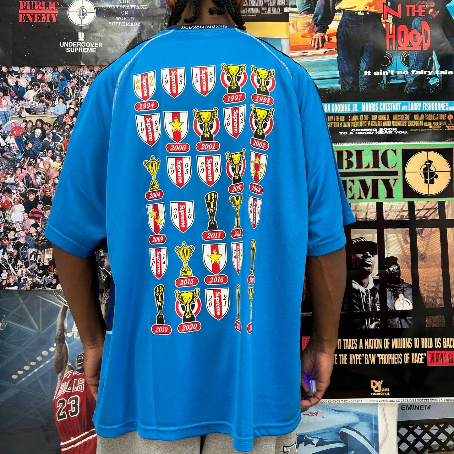 SUPREME SS24 JACQUARD SOCCER FOOTBALL JERSEY