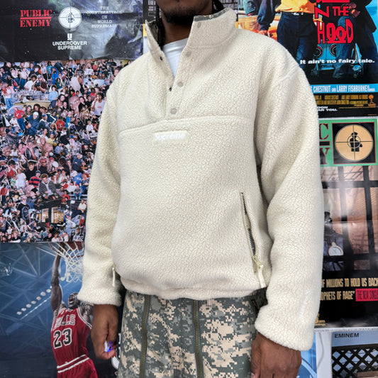 SUPREME FW23 POLARTEC SHEARLING REVERSIBLE PULLOVER