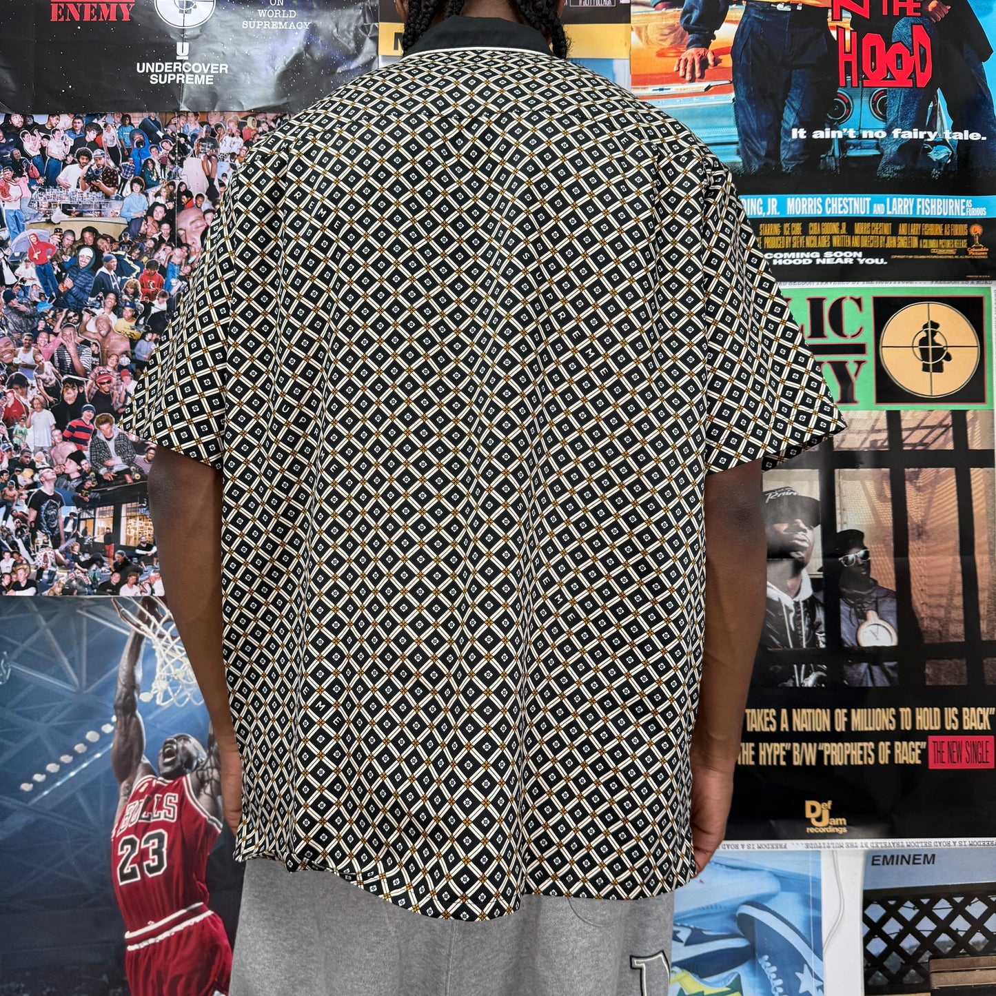 SUPREME SS20 SATIN PAJAMA TOP