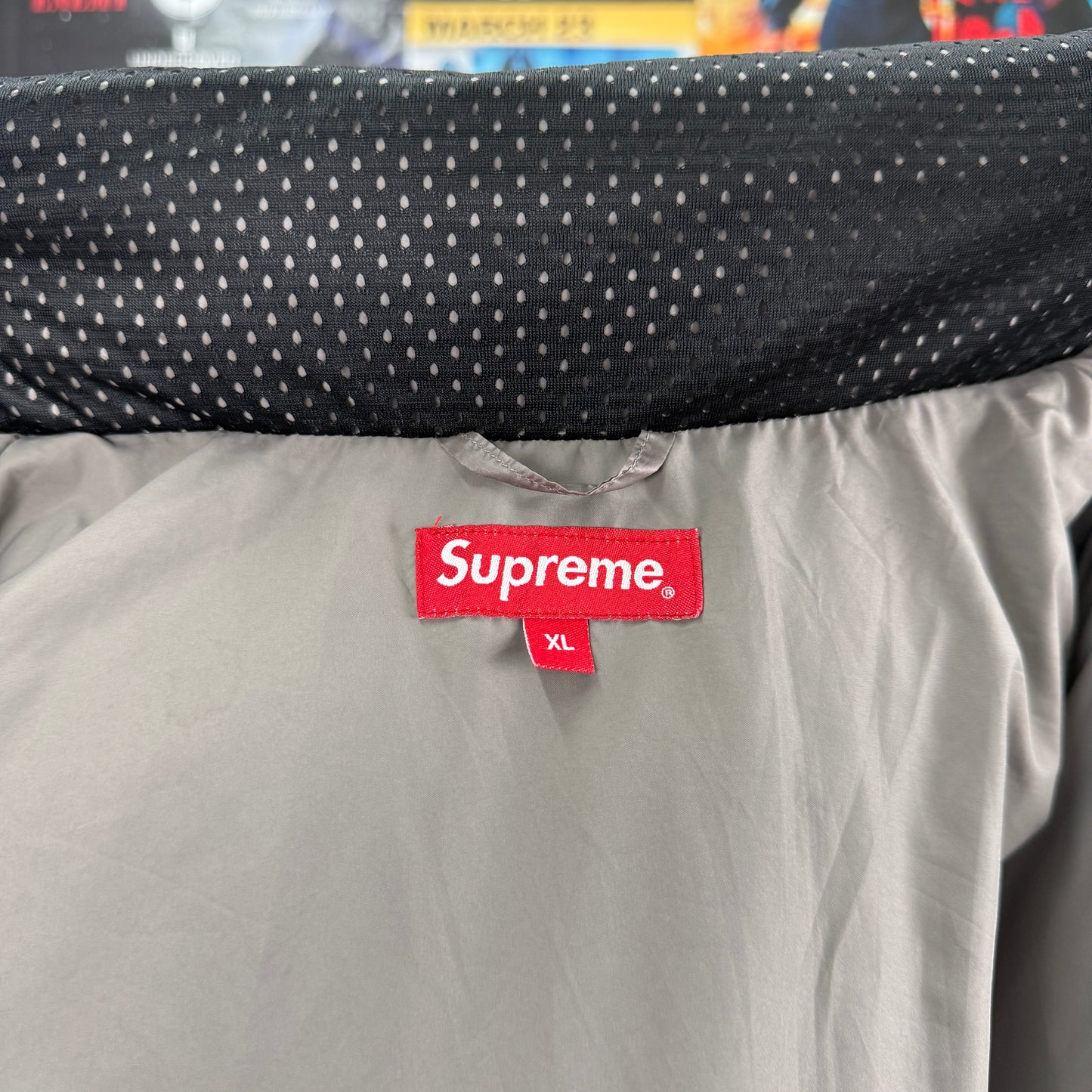 SUPREME SS23 MESH JERSEY PUFFER JACKET