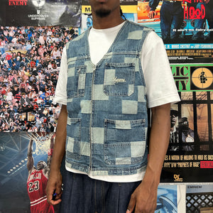 SS21 SUPREME PATCHED DENIM VEST