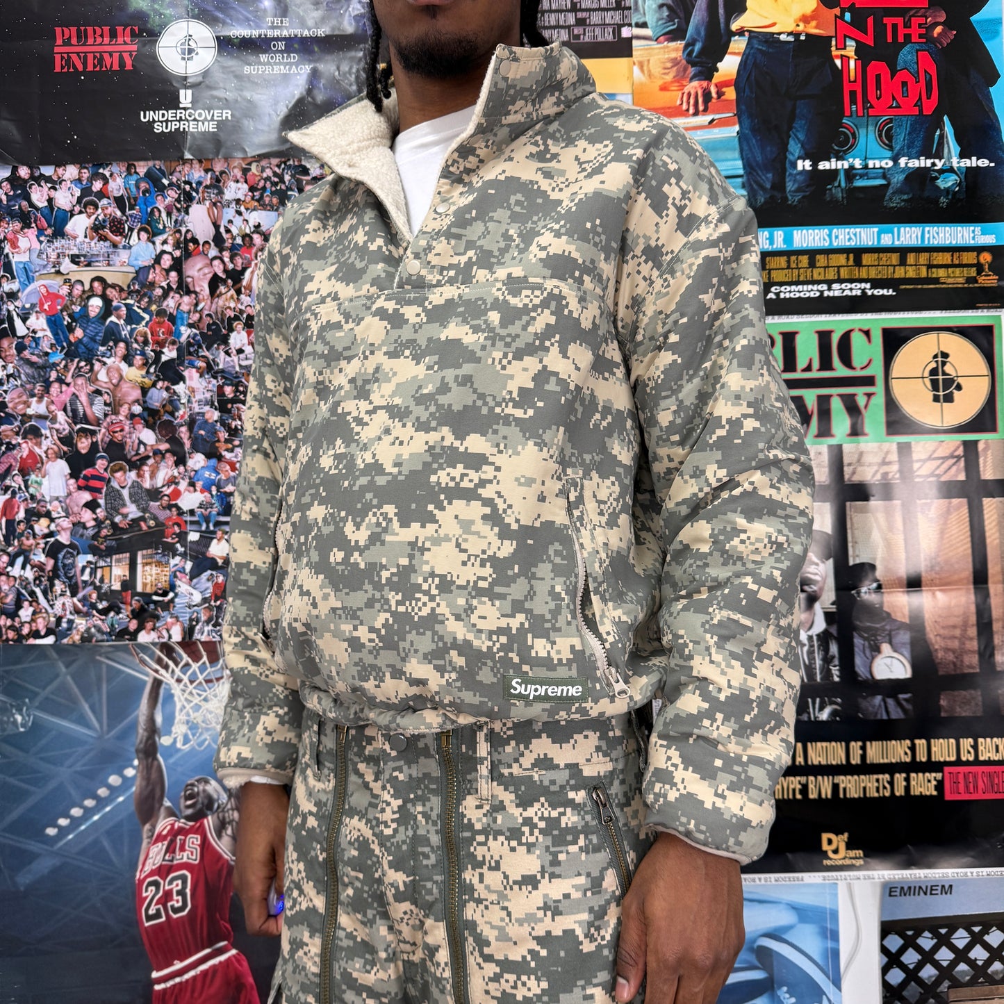 SUPREME FW23 POLARTEC SHEARLING REVERSIBLE PULLOVER