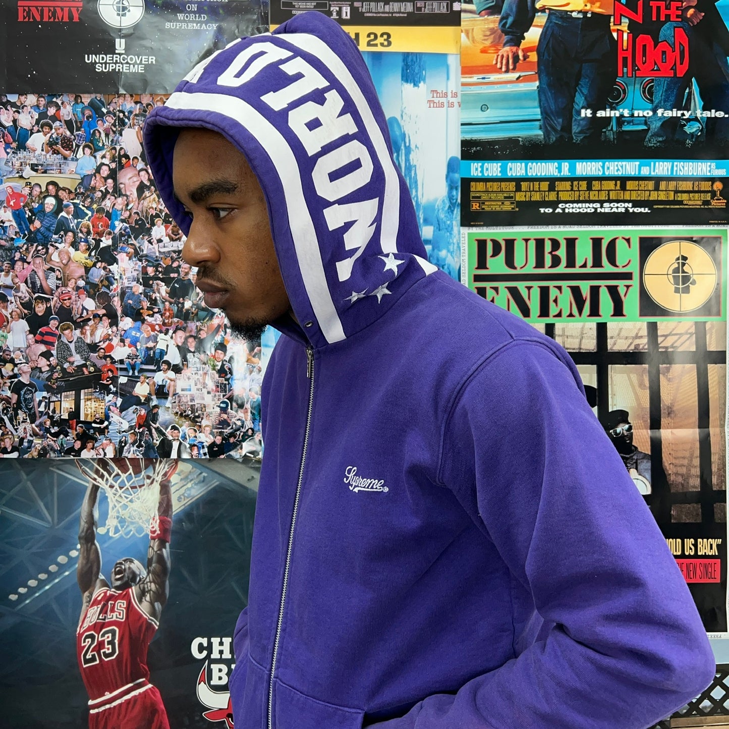 SUPREME 2007 WORLD FAMOUS ZIP UP HOODIE