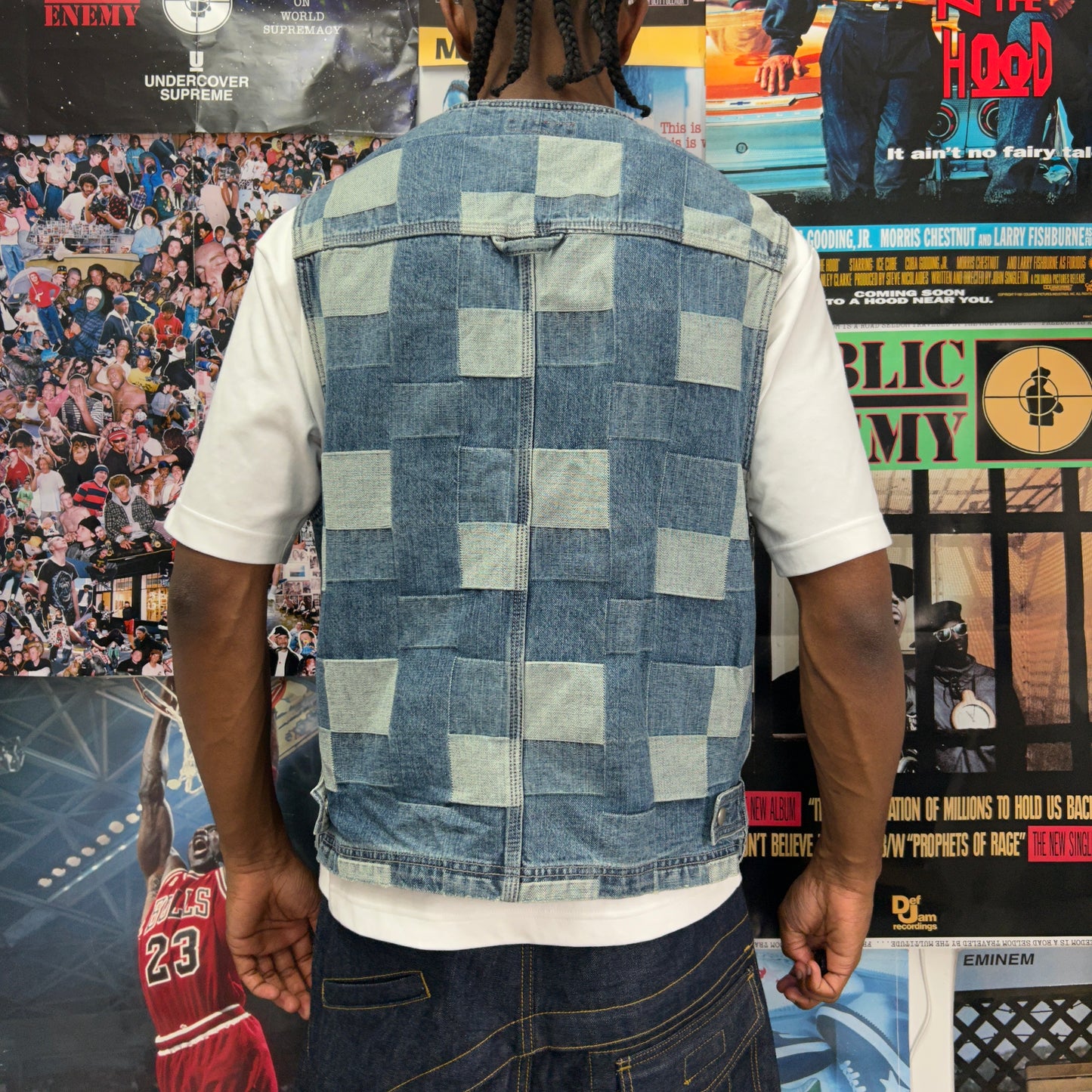 SUPREME SS21 PATCHED DENIM VEST