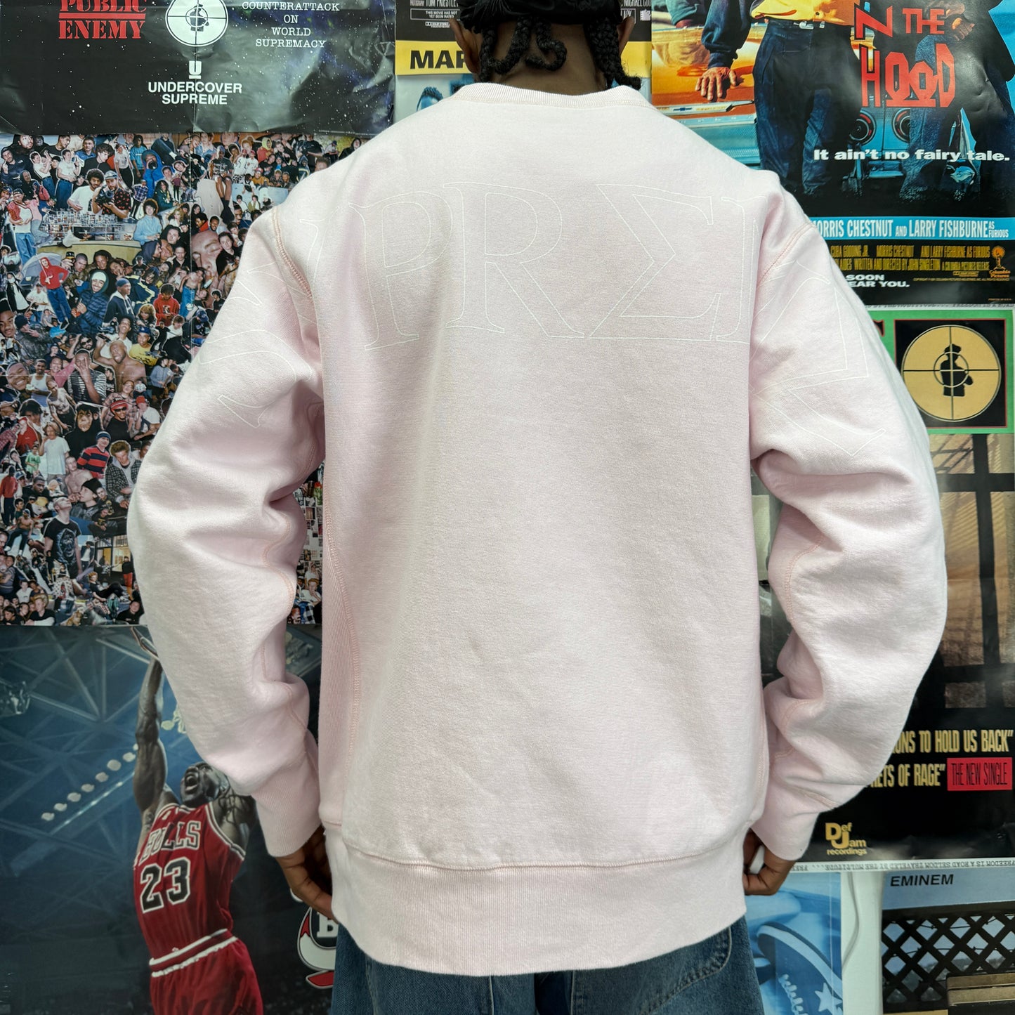 SUPREME 2006 JUSTICE PINK CREWNECK