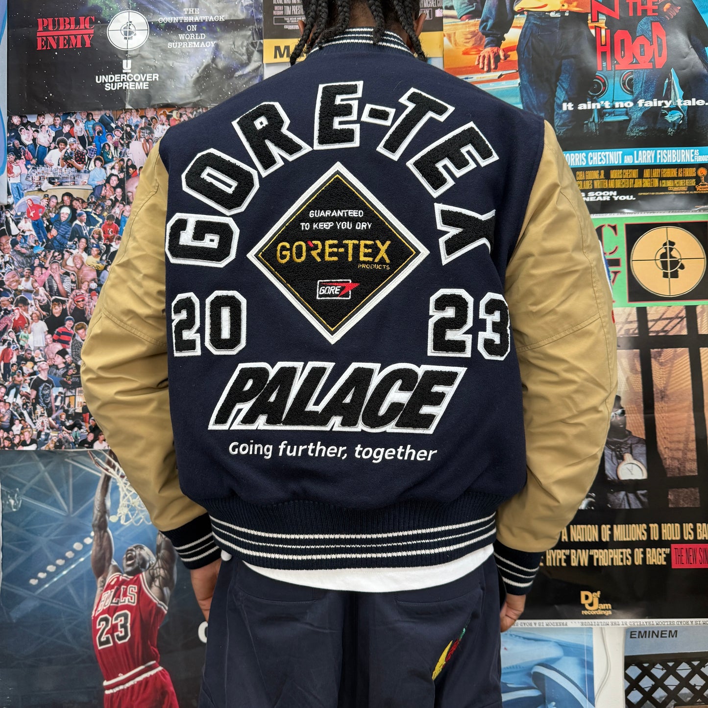 PALACE FW23 GORETEX GOING FURTHER VARSITY JACKET
