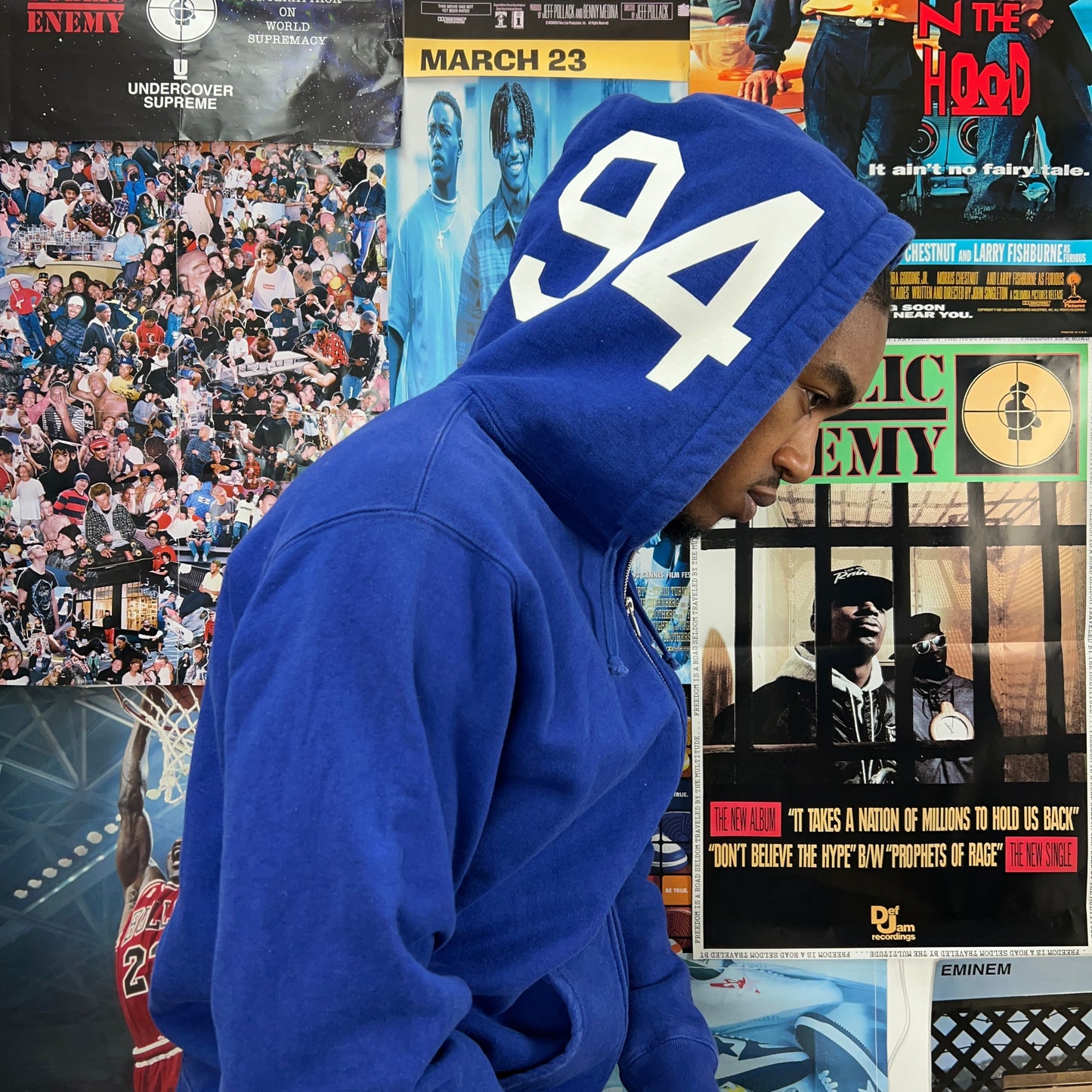 SUPREME 2008 94 STRIPED ZIP UP HOODIE