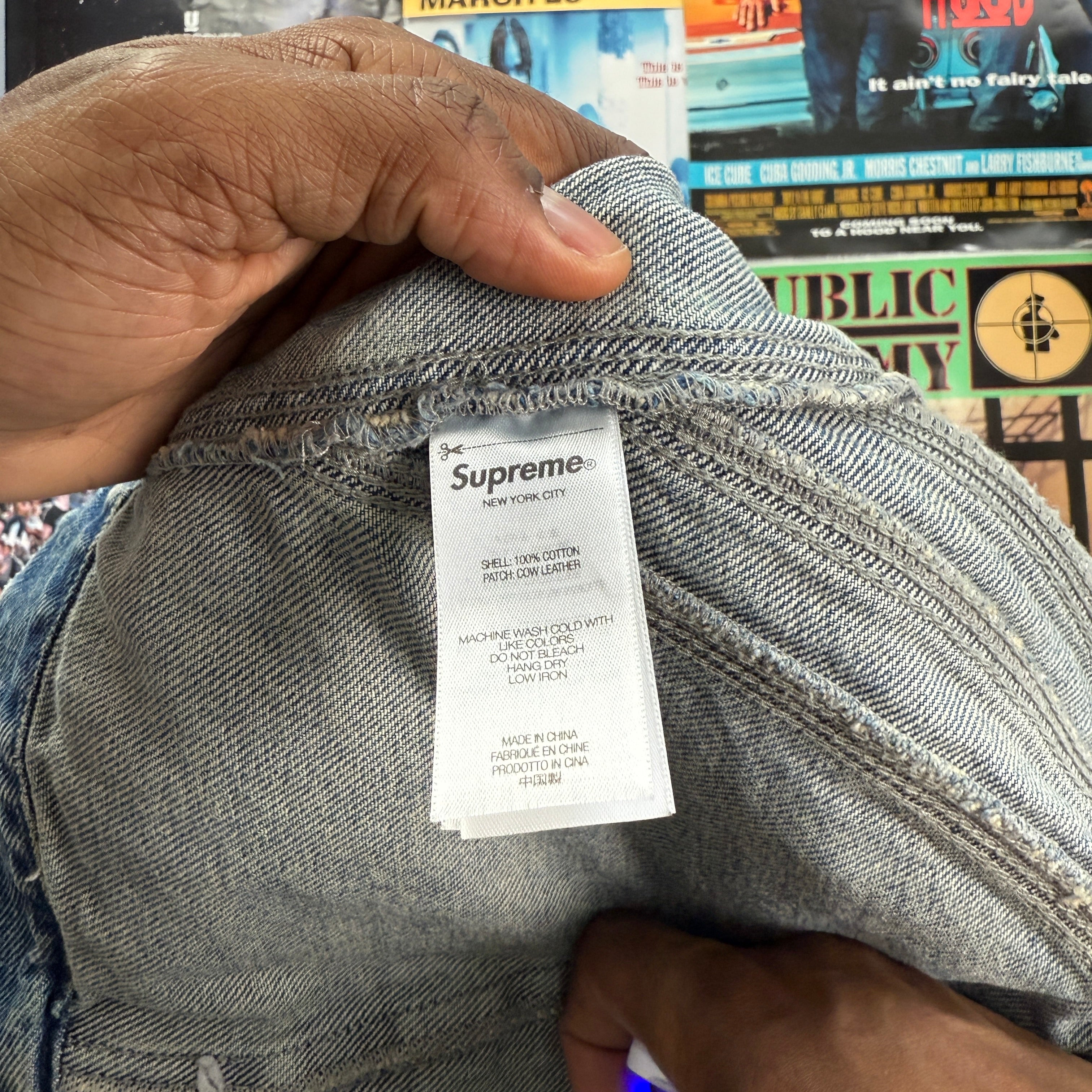 SUPREME S LOGO DENIM JACKET