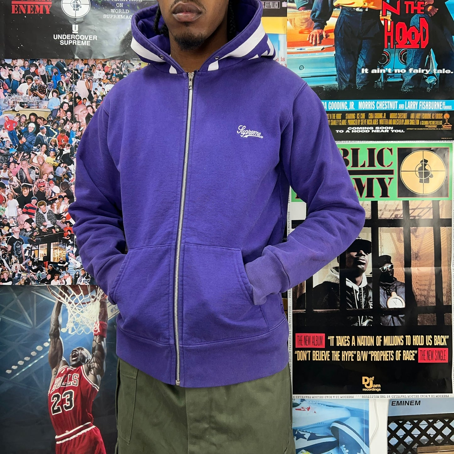 SUPREME 2007 WORLD FAMOUS ZIP UP HOODIE