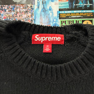 SUPREME BLACK KNIT JUMPER